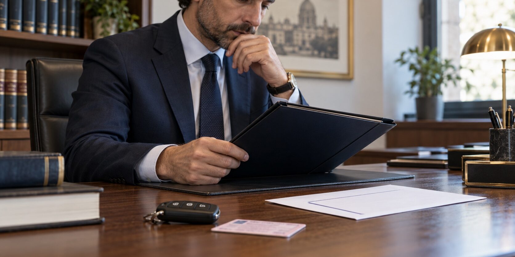 Esame legale degli atti dopo un controllo per guida in stato di ebbrezza