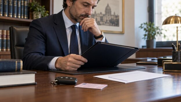 Esame legale degli atti dopo un controllo per guida in stato di ebbrezza