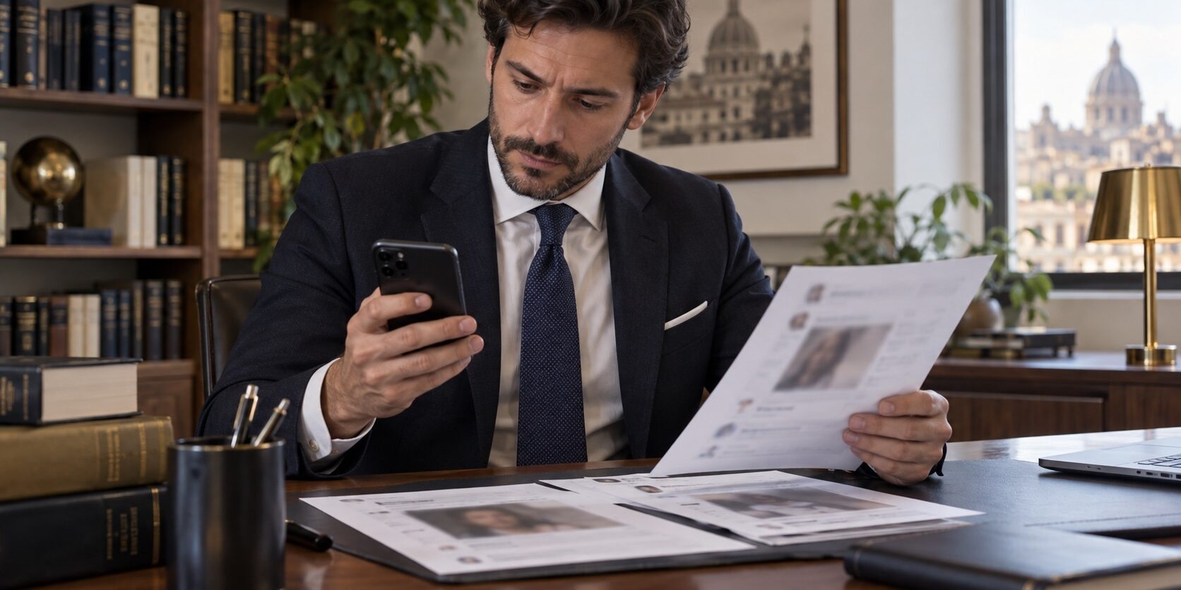 Avvocato valuta un contenuto pubblicato sui social per possibili profili di diffamazione
