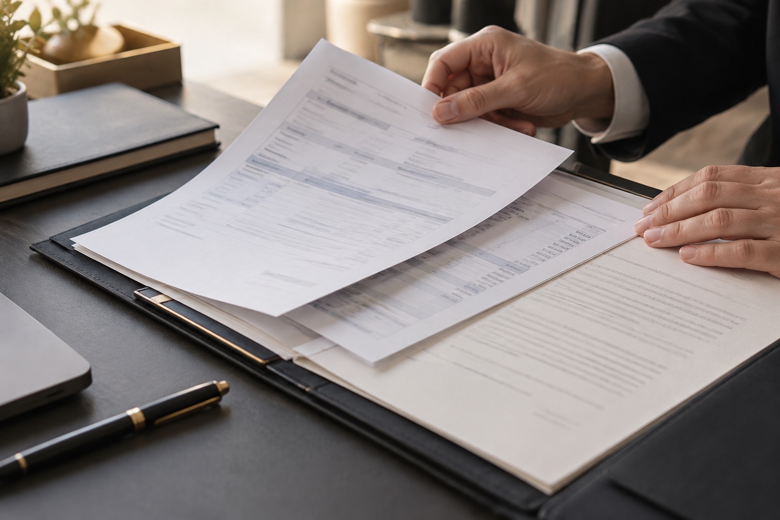 Busta paga, contratto di lavoro ed estratto dei pagamenti raccolti per verificare lo stipendio non pagato