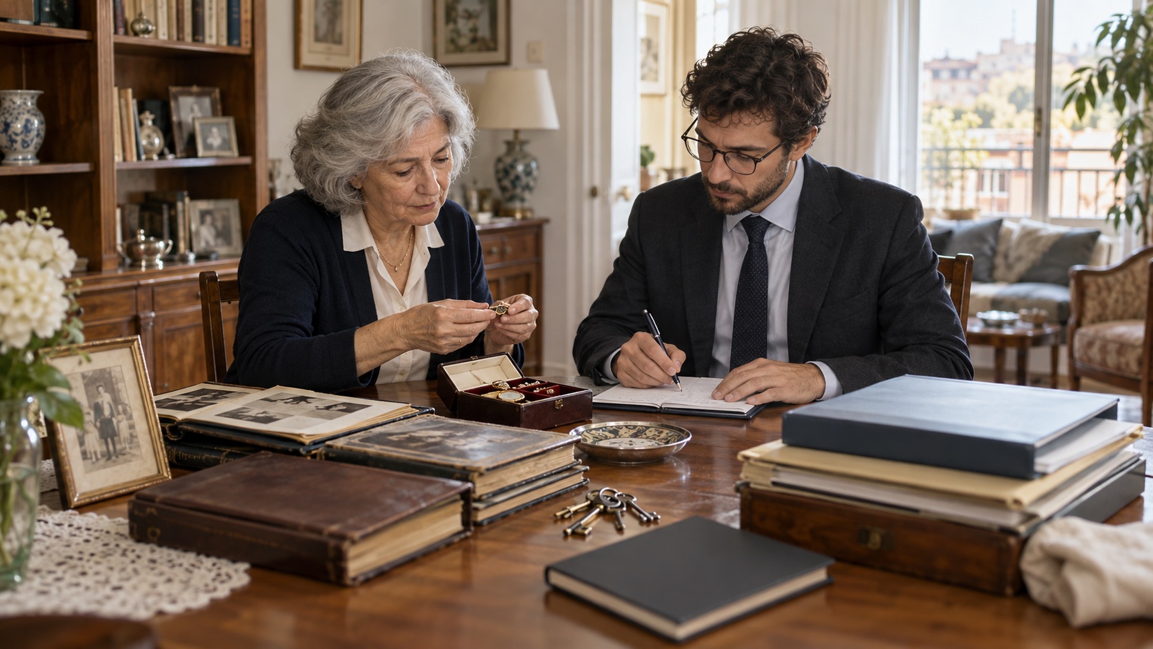 Erede e professionista catalogano i beni per l’accettazione con beneficio di inventario
