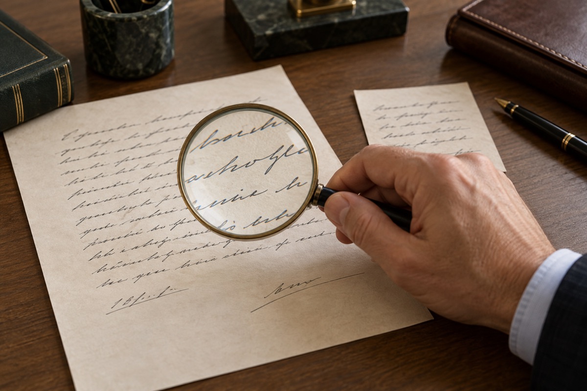 Verifica della scrittura e della firma per impugnare un testamento olografo