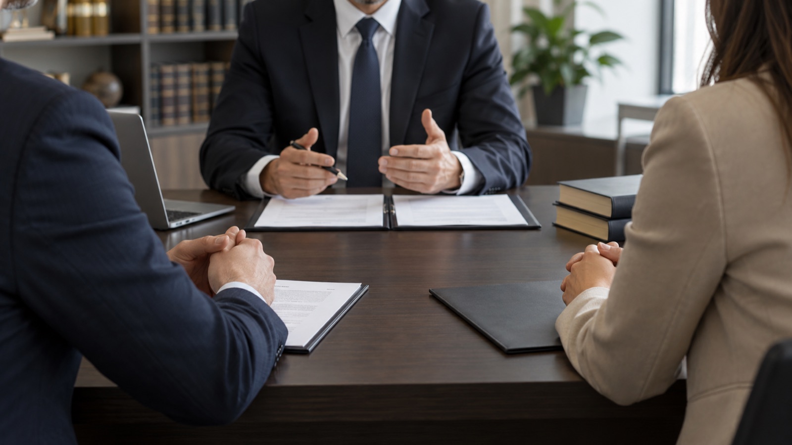 Confronto tra coniugi e avvocato sul divorzio giudiziale