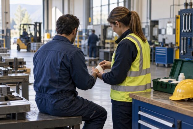 Infortunio sul lavoro: primi passi e assistenza in officina